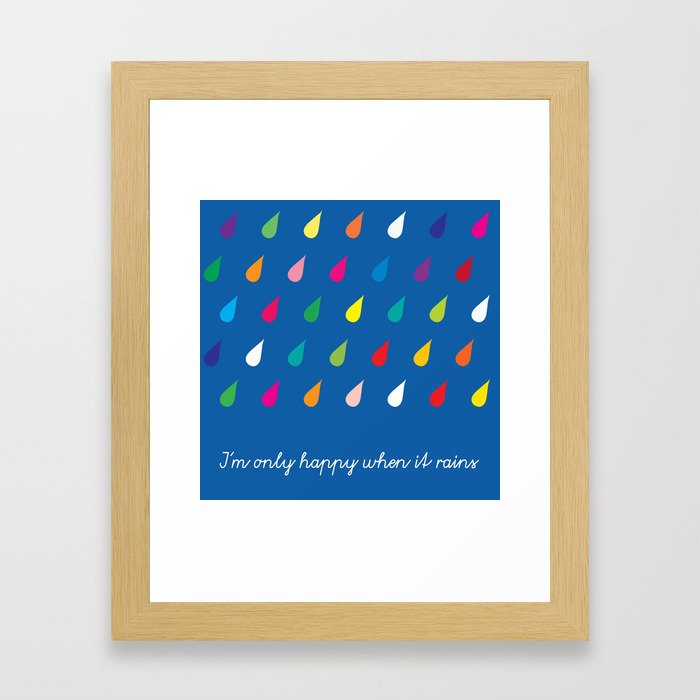 Happy Rain Framed Art Print