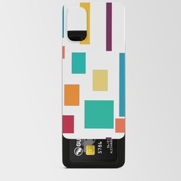 Rectangles and Squares on White Android Card Case