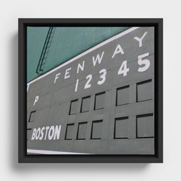 Fenwall -- Boston Fenway Park Wall, Green Monster, Red Sox Framed Canvas