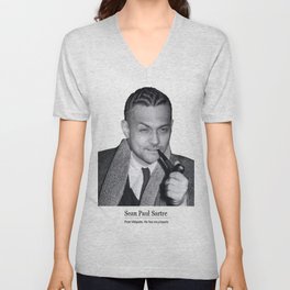 Sean Paul Sartre V Neck T Shirt
