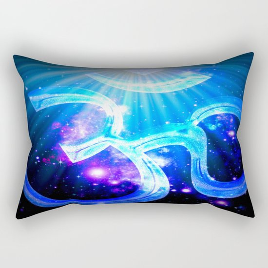 Om : Blue Purple Galaxy Rectangular Pillow