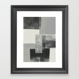 Monochrome Blocks #2 Framed Art Print