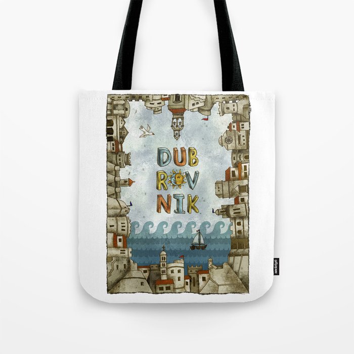 Dubrovnik Croatia - digital illustration Tote Bag