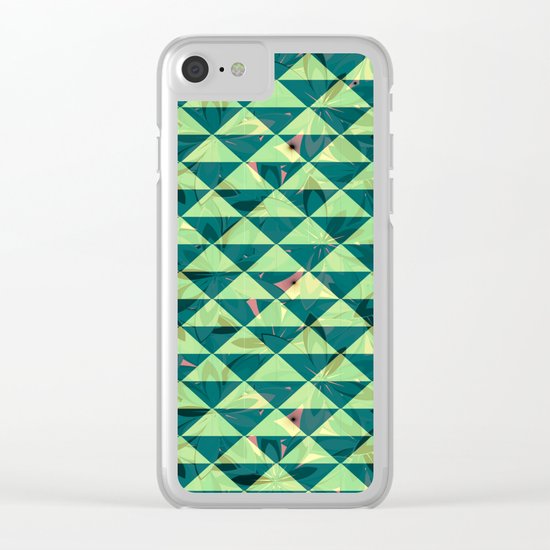 Vegetation-triangles Clear iPhone Case