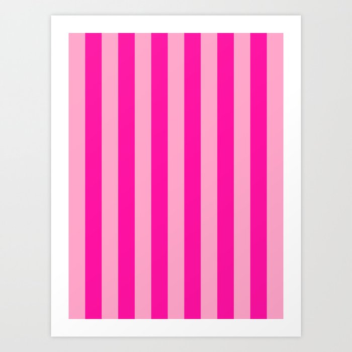 Pink Stripes Preppy Modern Art Print