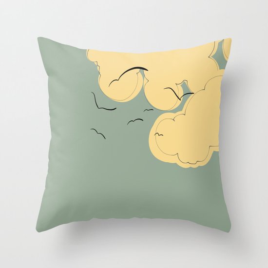 The Yellow Clouds Throw Pillow