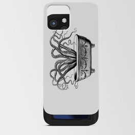 Tentacles in the Tub | Octopus in Bath | Vintage Octopus | Black and White | iPhone Card Case