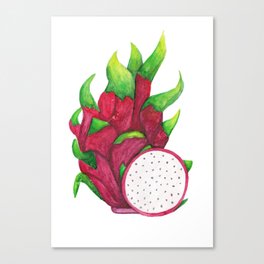 Bright juicy pitaya. Tropical fruit Canvas Print
