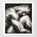 "Male Nude in Repose" Art Print