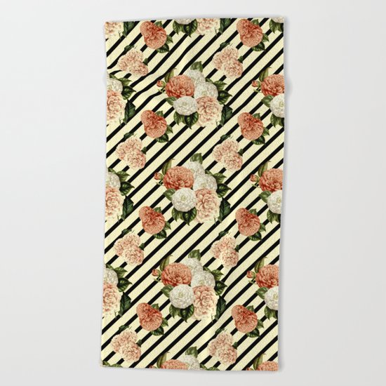 Chrysanthemum Rain Beach Towel