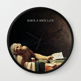 The death of Marat with Have a Nice Life logo Wall Clock | Death, Underground, Nihilism, Gilescorey, Marat, Jacqueslouisdavid, Consciousness, Haveanicelife, Deathconsciousness, Frenchhistory 