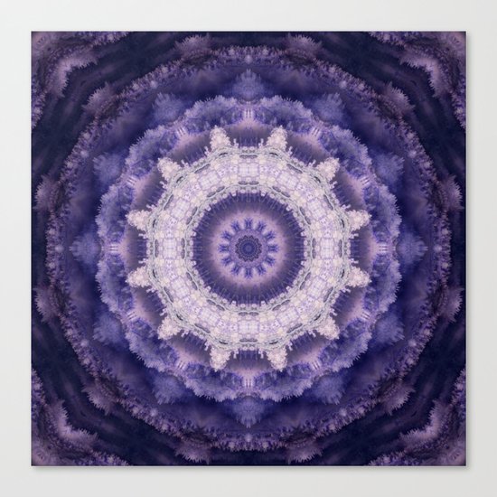 Mandala in purple colors . Canvas Print