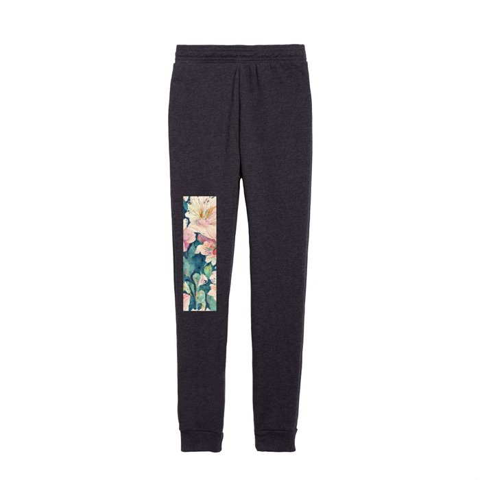 Watercolor Floral Pink Modern Collection Kids Joggers