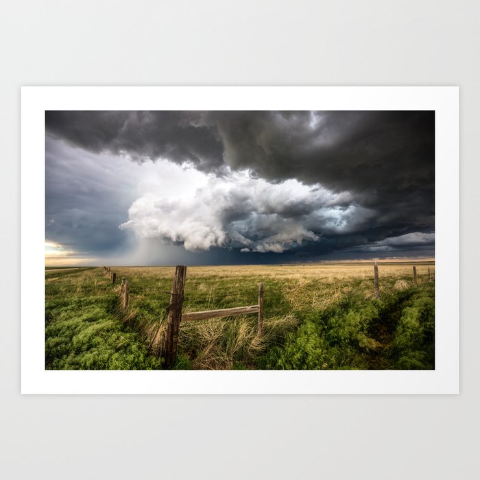Aquamarine - Storm Over Colorado Plains Art Print