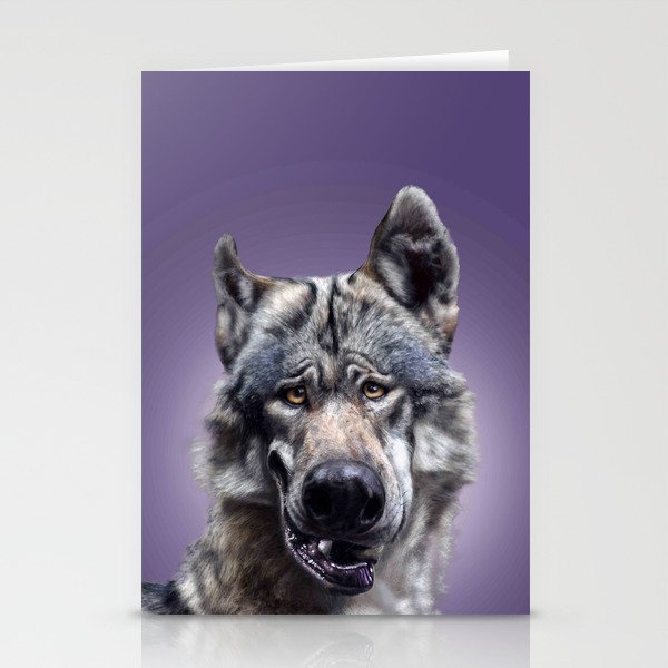 Smiling Wolf Selfie Stationery Cards