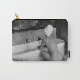 Bath in Paris, Cold Water Flat, Female Nude black and white art photography / photograph Carry-All Pouch