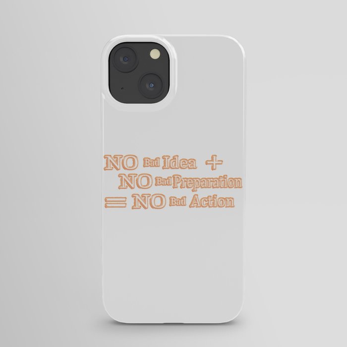  Cute Artwork Design About "No Bad Action Equation" Buy Now! iPhone Case