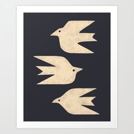 Doves In Flight Art Print