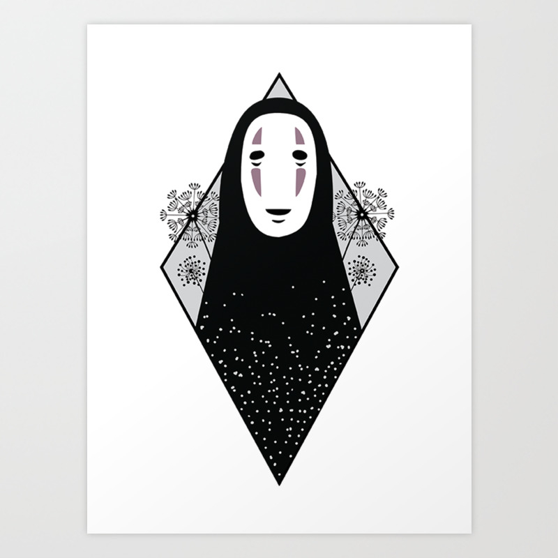 No Face Hayao Miyazaki S Spirited Away Art Print By Victoriaolsondsgn Society6
