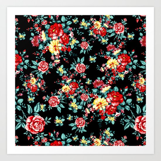 Flowers Pattern Art Print
