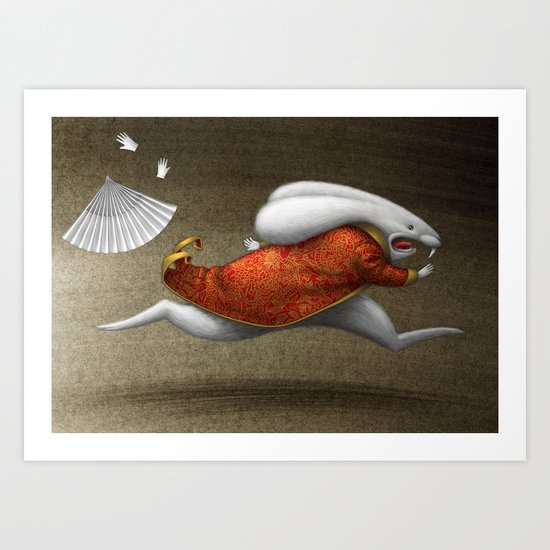 Fan&Gloves Art Print