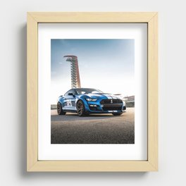 Vintage Test Track American Muscle car Mustang Cobra automobile transportation color photograph / photography poster posters Recessed Framed Print