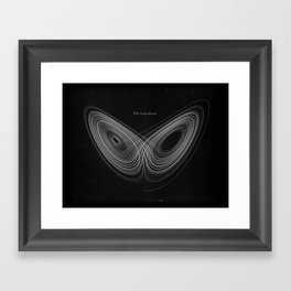 Lorenz Attractor/Butterfly Effect/Chaos Theory Diagram Framed Art Print