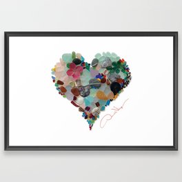 Love -  Sea Glass Heart A Unique Birthday & Father’s Day Gift Framed Art Print