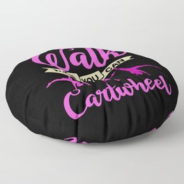 Cartwheel Gymnastic Cartwheeling Athletes Gymnast Floor Pillow