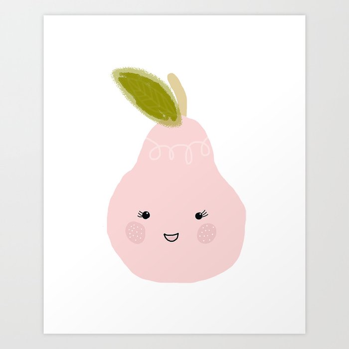 Happy Pear Print Art Print