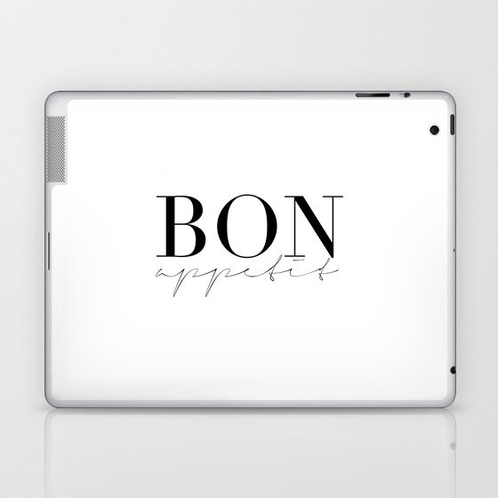 Bon Appetit,french Quote,Kitchen Sign,Kitchen Wall Art,Home Decor,Quote Prints,Typography Print Laptop & iPad Skin
