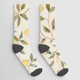 William Morris Vintage Lemon Tree Pattern Socks