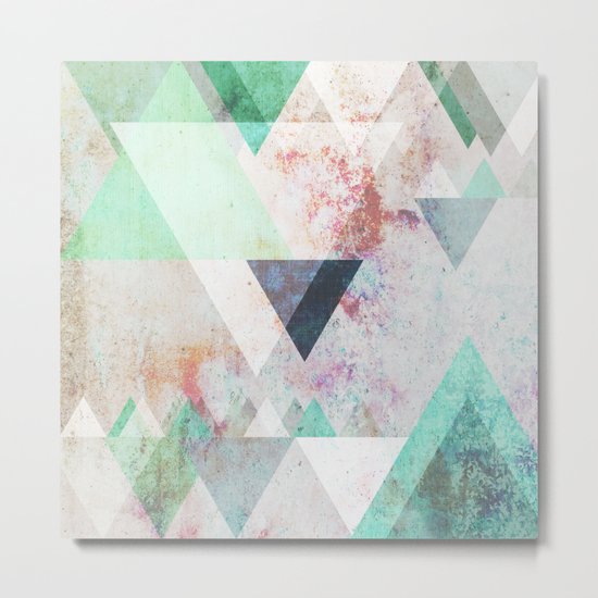 Graphic 3 turquoise Metal Print