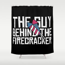 The Guy Behind The Firecracker Shower Curtain