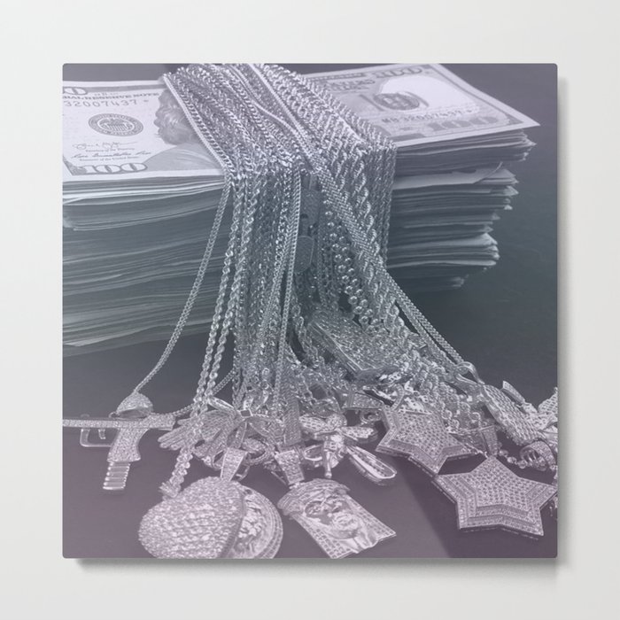 money and chains Metal Print