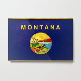 Montana flag Metal Print | Montanapatriot, Usastates, Montanaflags, Graphicdesign, Montanaseal, Statesflag, Montanausa, Montanaflag, Vintage, Stateflag 