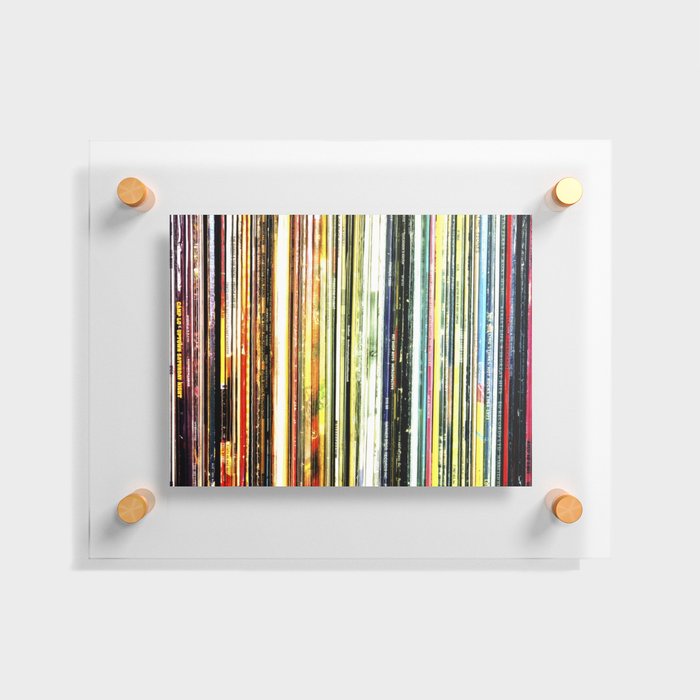 a rainbow of records! Floating Acrylic Print