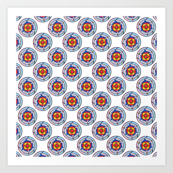 Celtic Wingcircle White Art Print