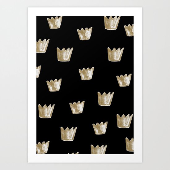 Crown Pattern Art Print