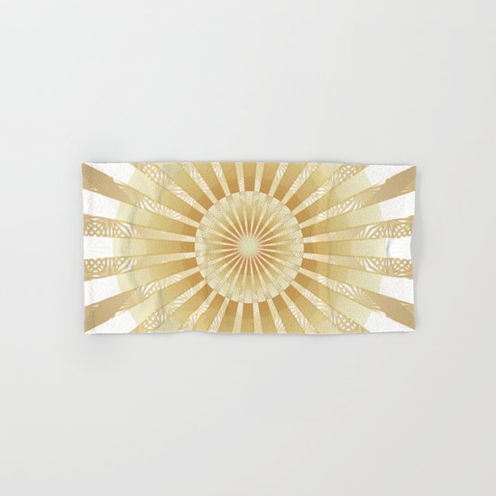 Golden Rays Mandala Hand & Bath Towel