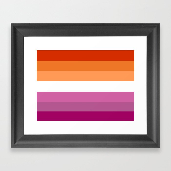 Lesbian Crystals Orange Pink Lesbian Pride' Sticker