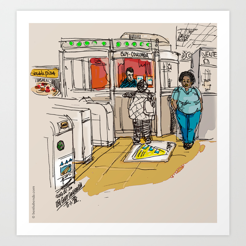 Guy Concordia Montreal Metro Concordia Subway Art Print By Benda Society6