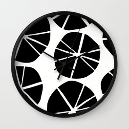 Mod-Fifties Black And White Geometric Pattern Wall Clock | Graphicdesign, Blackwhitepattern, Mod Fiftiespattern, Whiteblackpattern, Circlesgeometric, Dec02, 1950Sartsypattern, Geometricpattern, 1950Spattern, Chic1950Spattern 
