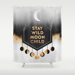 Stay Wild Moon Child Shower Curtain