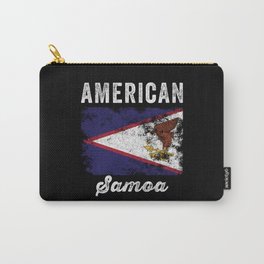 American samoa Flag Distressed Carry-All Pouch
