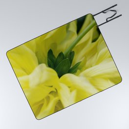 Yellow Deer Antler Dahlia Kennemerland  Picnic Blanket