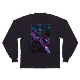 Cyberpunk Vaporwave City Long Sleeve T-shirt