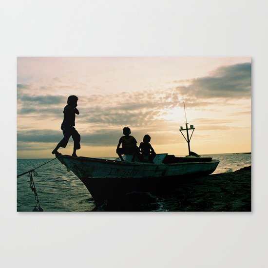 Caribbean Coast Kasusain White Beach Canvas Print
