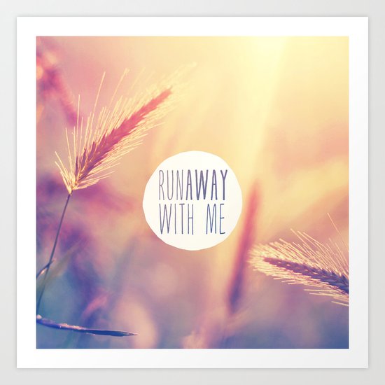 Purple Orange Retro Summer Romantic Sunset Photo Art Print