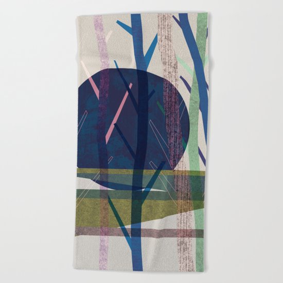 Blue moon Beach Towel